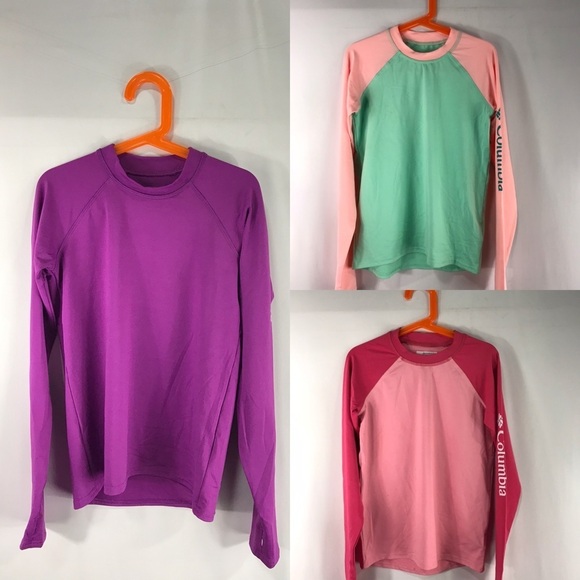 Columbia Girls Medium 10/12 Long Sleeve Tee T-Shirt Lot